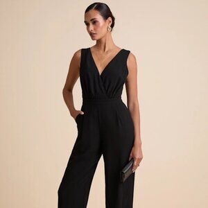 Lulus Kiska Black Lace Wide-Leg Jumpsuit Small